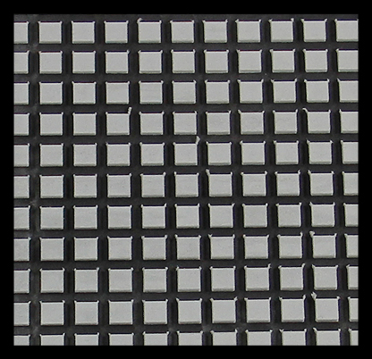 40_ x 62_ (usable- 37_ x 58_) 2-Tone Cut Waffle Gray on Black